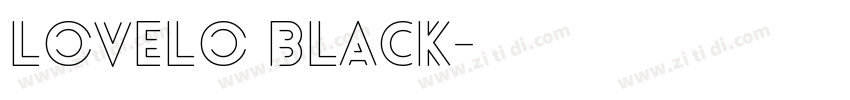Lovelo Black字体转换